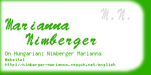 marianna nimberger business card